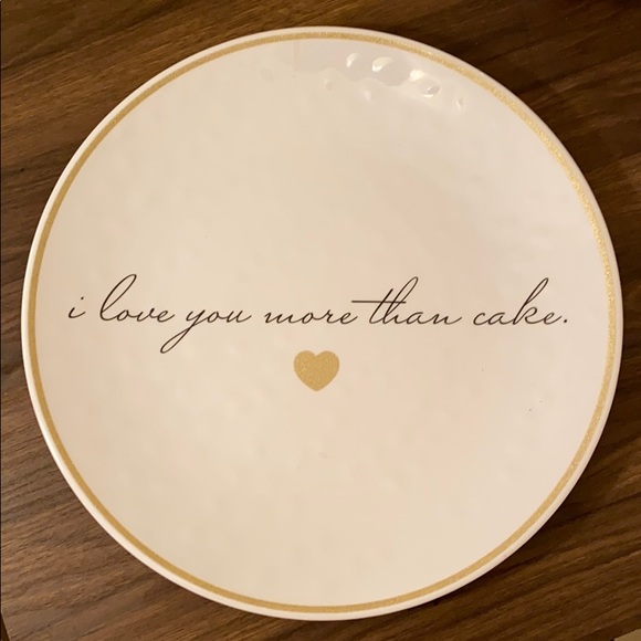 Kensie Other - Kensie XL 14” serving plate white black & gold